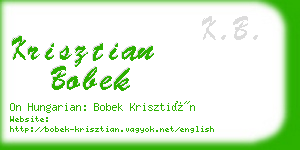 krisztian bobek business card